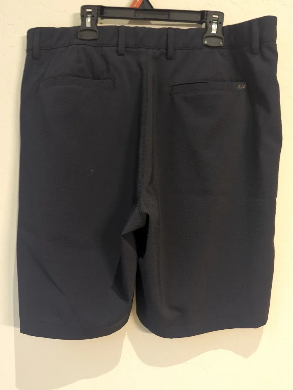 Greg Norman Golf Shorts Mens Sz 36 Pockets Zip Closure Navy